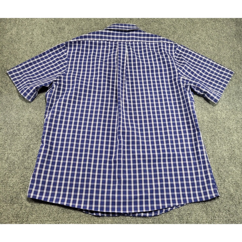 Men's Brooks Brothers Regent Shirt XL Blue Button Down Puckerware Plaid Checker - Picture 10 of 16